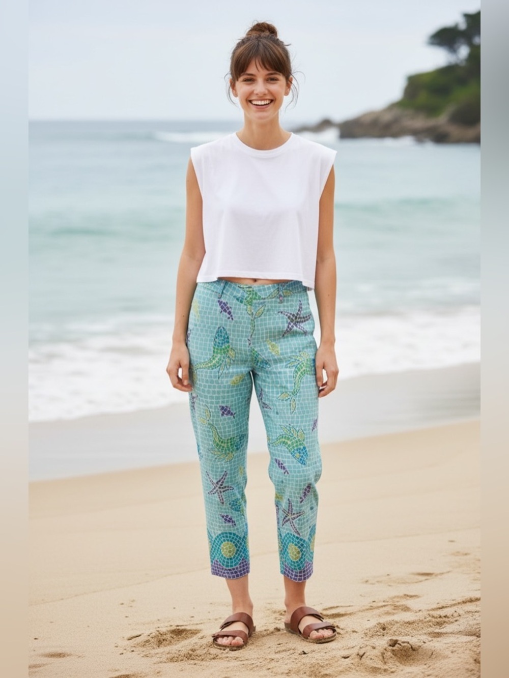 Lilly Pulitzer mosaic crop pants - Picture 2 of 10